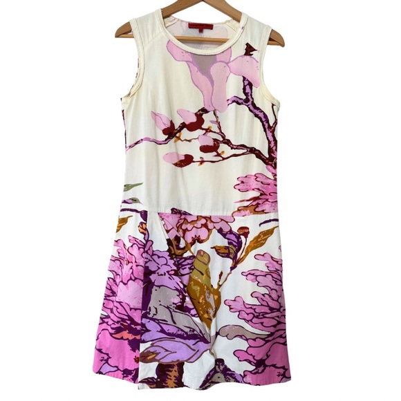 Vivienne Tam cherry blossom sleeveless sheath dress, Size 4 āØpockets⨠- Picture 1 of 13